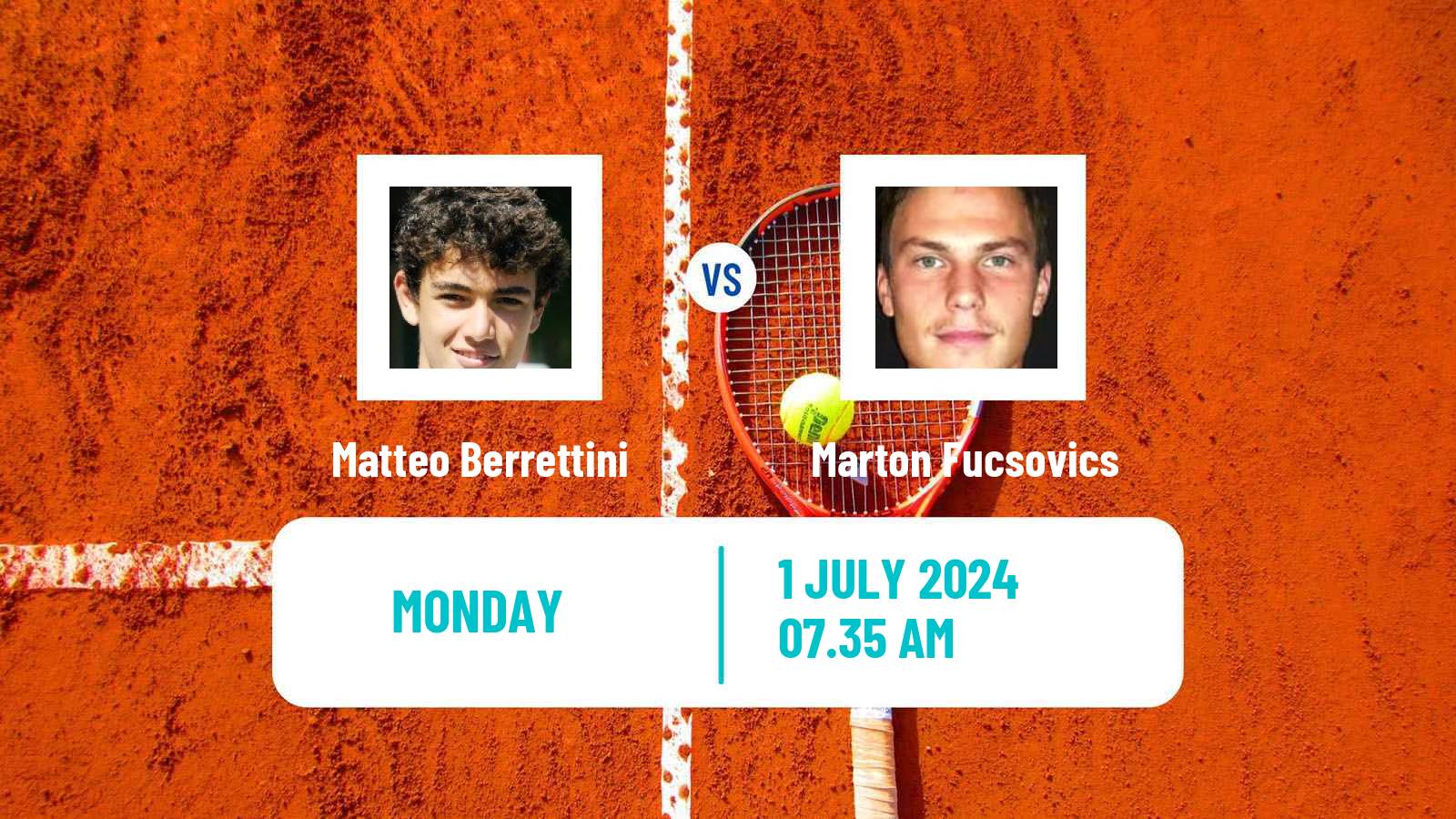 Tennis ATP Wimbledon Matteo Berrettini - Marton Fucsovics