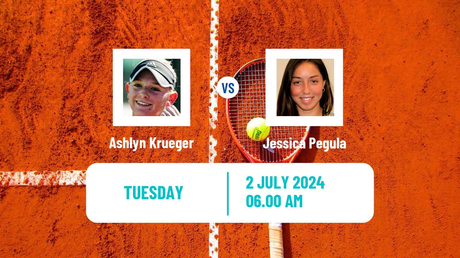 Tennis WTA Wimbledon Ashlyn Krueger - Jessica Pegula