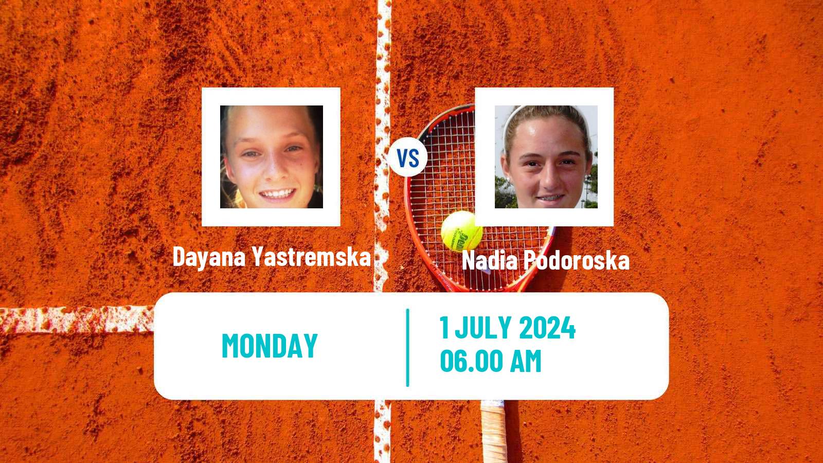 Tennis WTA Wimbledon Dayana Yastremska - Nadia Podoroska