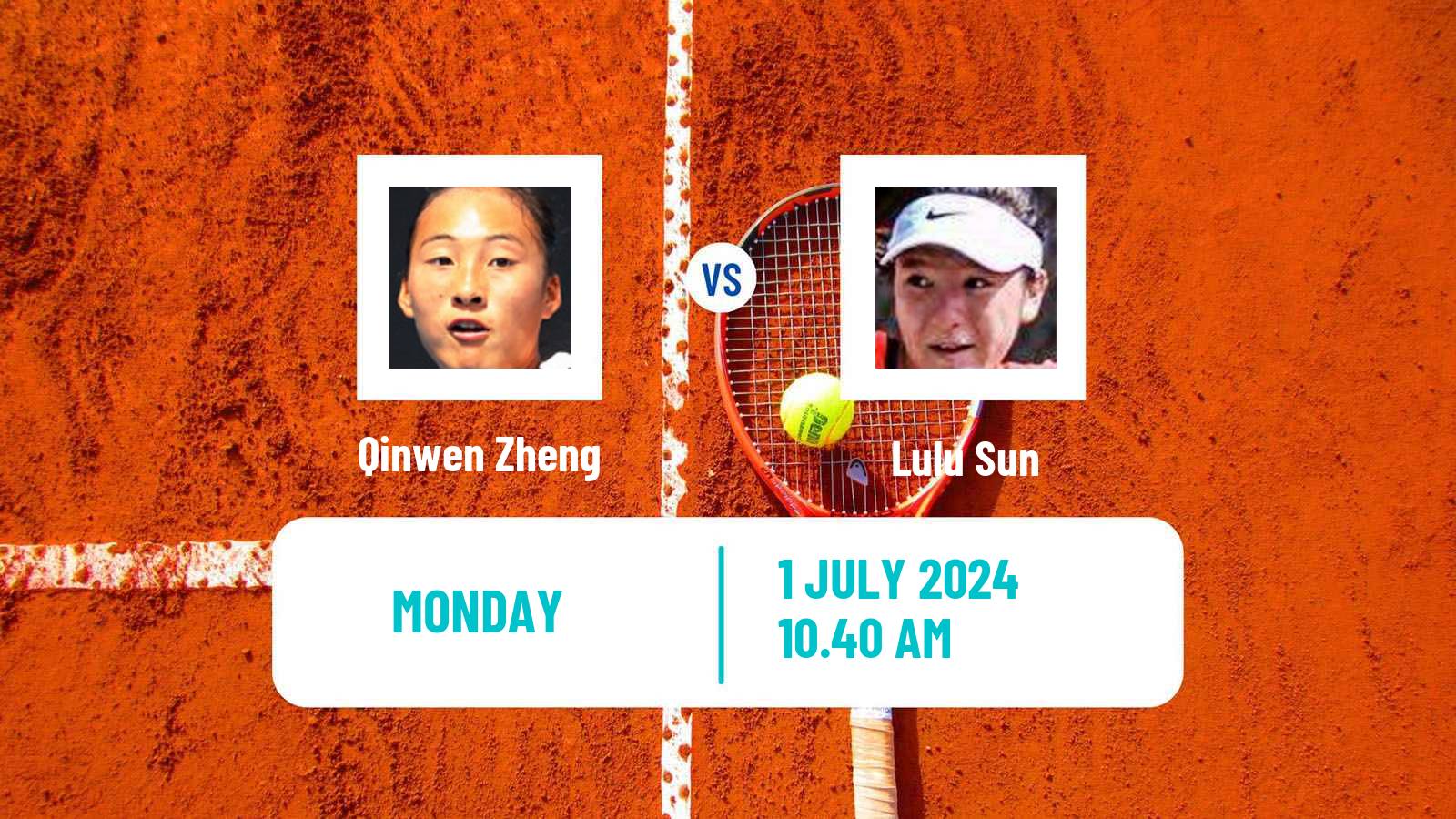 Tennis WTA Wimbledon Qinwen Zheng - Lulu Sun