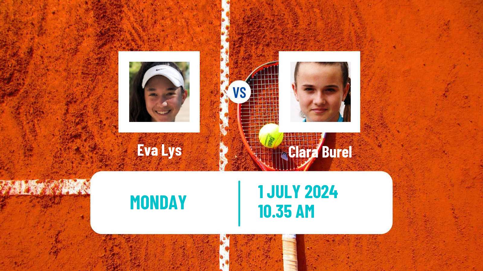 Tennis WTA Wimbledon Eva Lys - Clara Burel