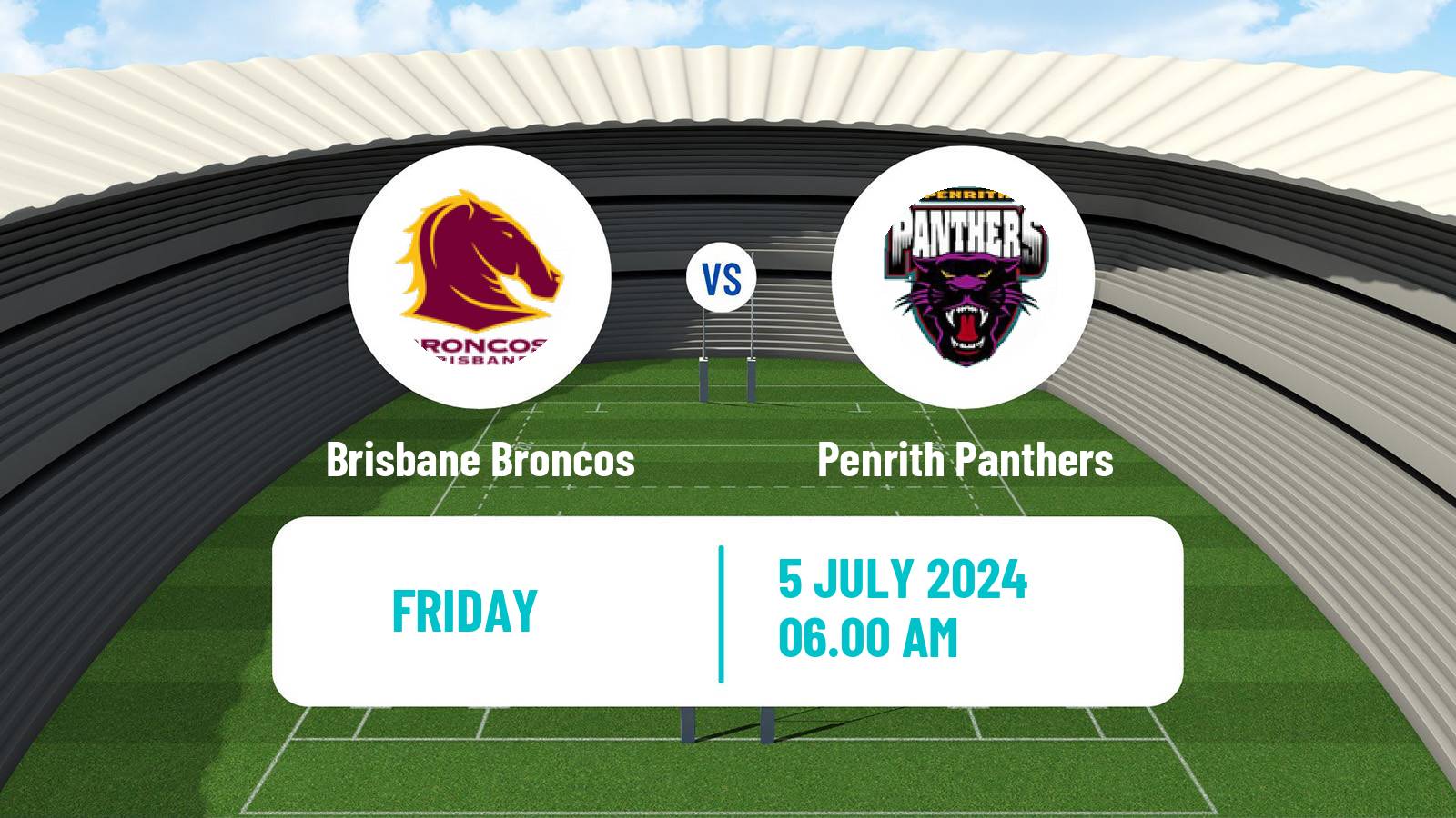 Rugby league Australian NRL Brisbane Broncos - Penrith Panthers