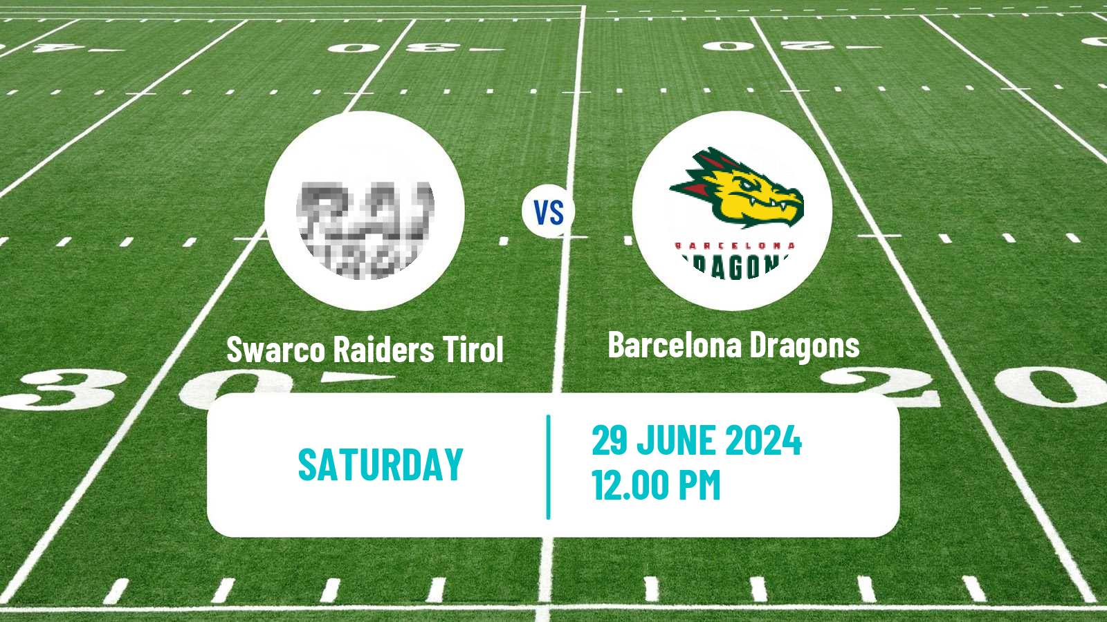 American football European League of American Football Swarco Raiders Tirol - Barcelona Dragons