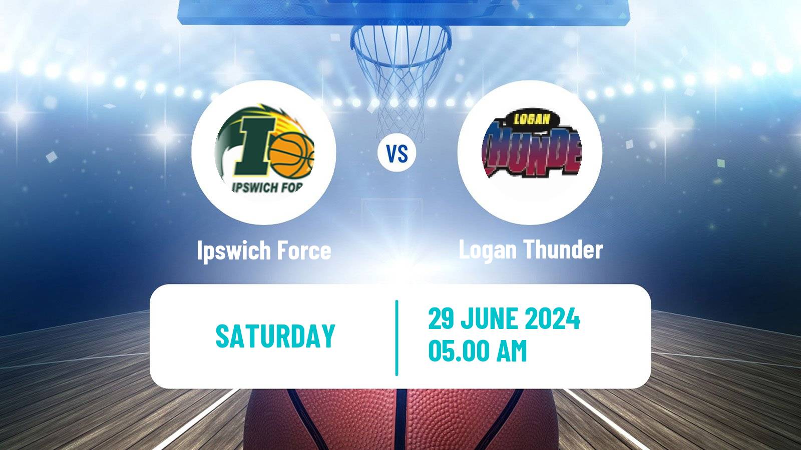 Basketball Australian NBL1 North Ipswich Force - Logan Thunder