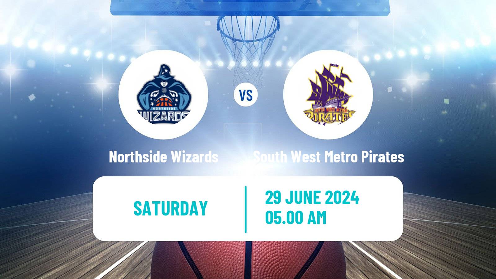 Basketball Australian NBL1 North Northside Wizards - South West Metro Pirates