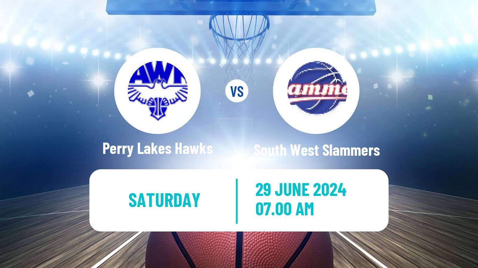 Basketball Australian NBL1 West Perry Lakes Hawks - South West Slammers