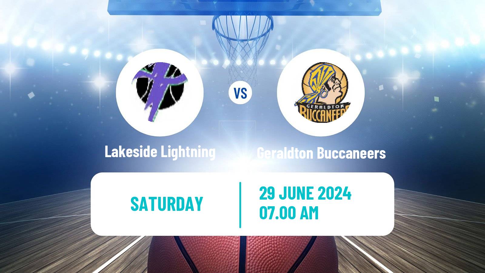 Basketball Australian NBL1 West Lakeside Lightning - Geraldton Buccaneers