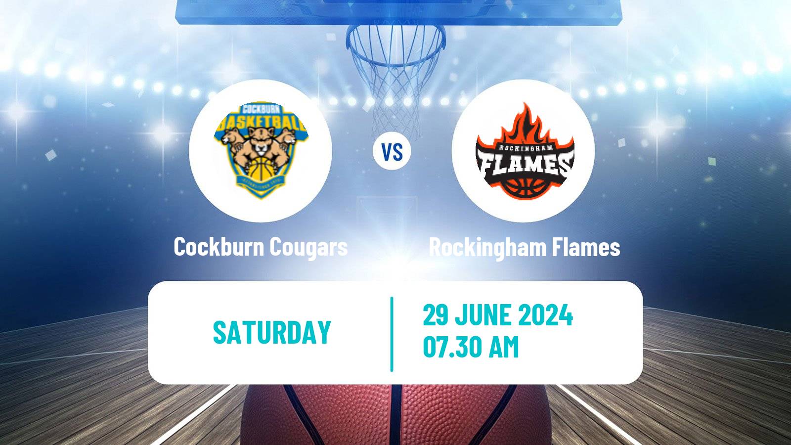 Basketball Australian NBL1 West Cockburn Cougars - Rockingham Flames