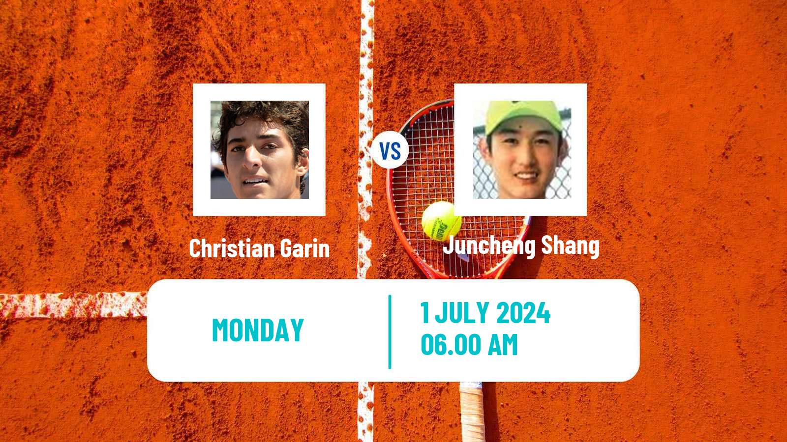 Tennis ATP Wimbledon Christian Garin - Juncheng Shang