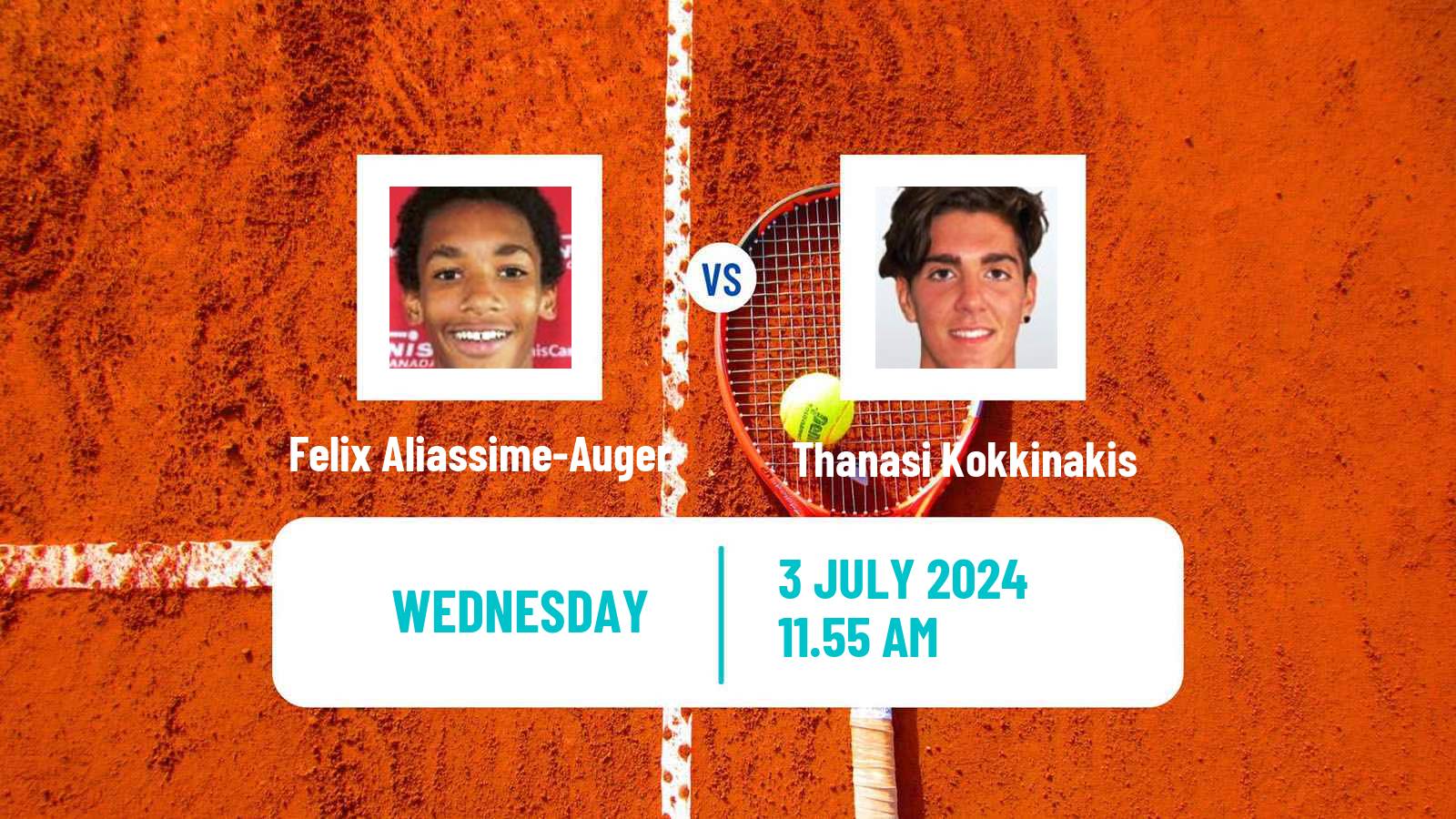 Tennis ATP Wimbledon Felix Aliassime-Auger - Thanasi Kokkinakis