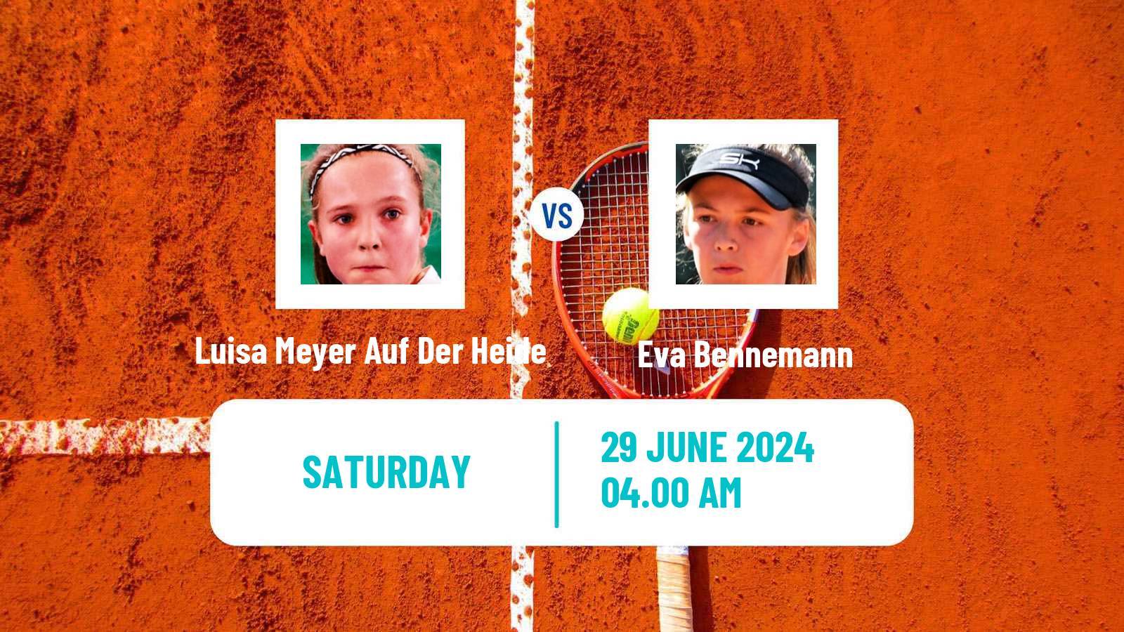 Tennis ITF W15 Kamen Women Luisa Meyer Auf Der Heide - Eva Bennemann