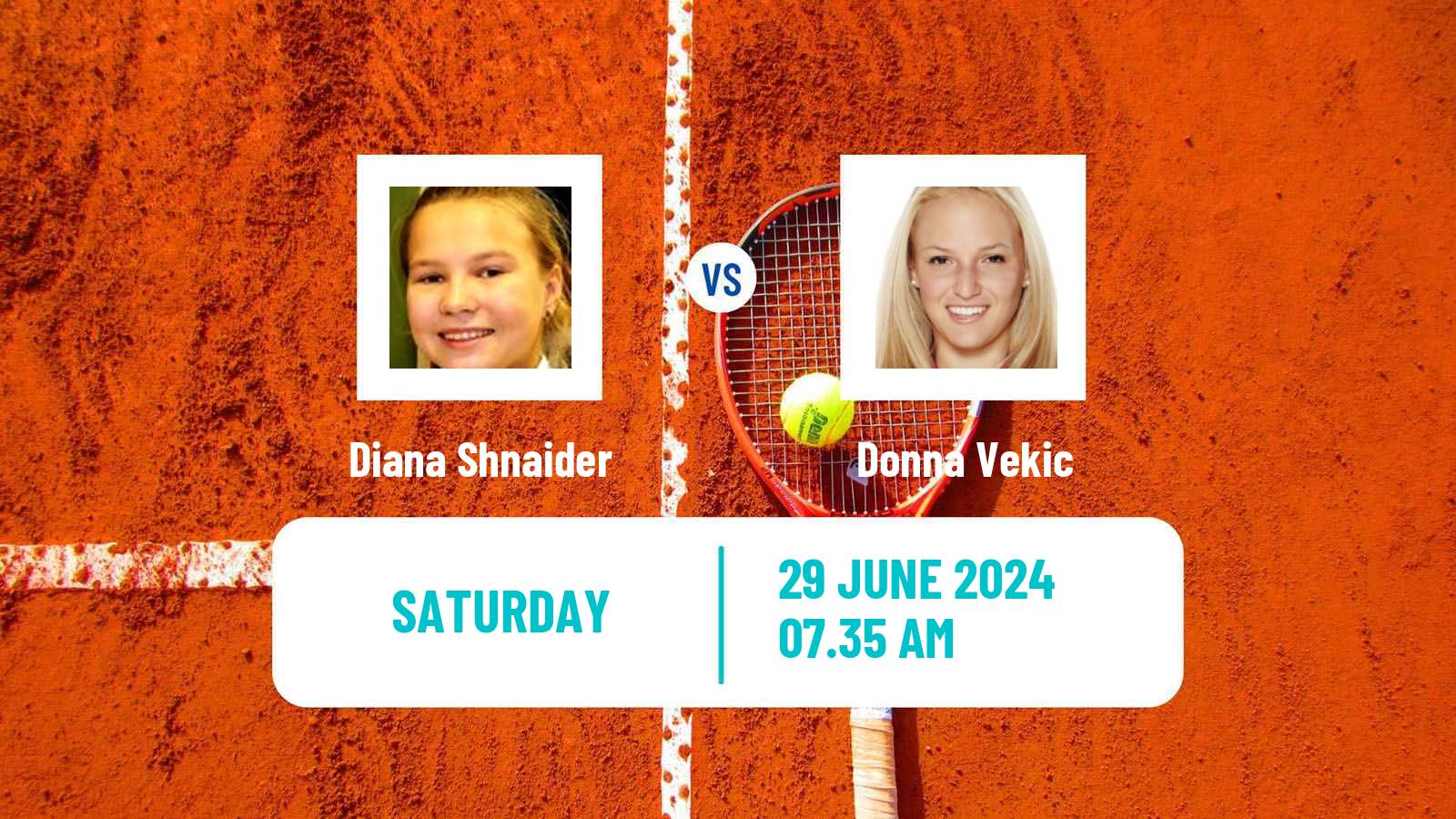 Tennis WTA Bad Homburg Diana Shnaider - Donna Vekic