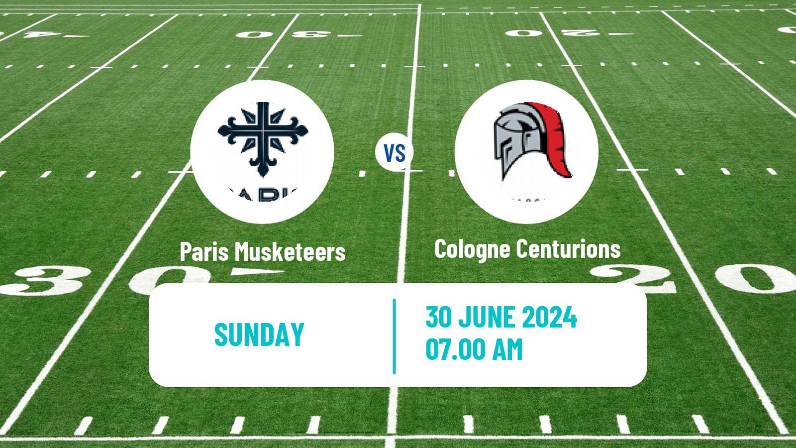 American football European League of American Football Paris Musketeers - Cologne Centurions