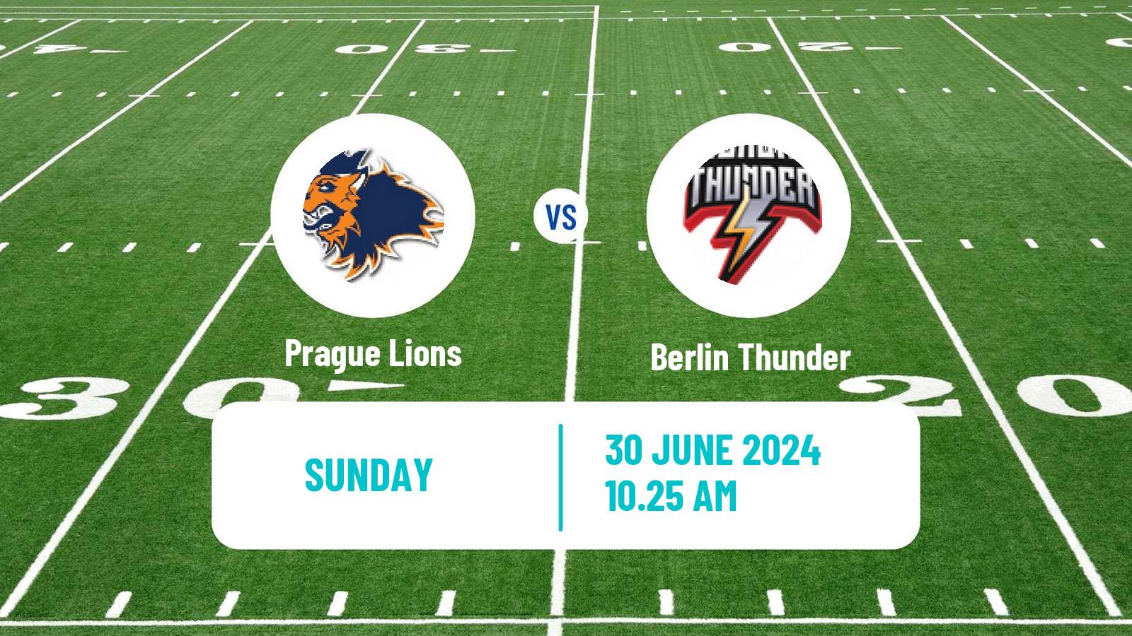 American football European League of American Football Prague Lions - Berlin Thunder