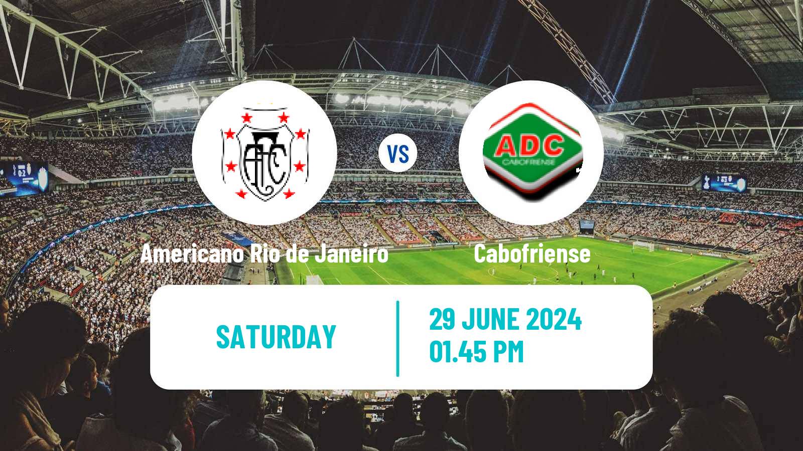 Soccer Brazilian Campeonato Carioca 2 Americano Rio de Janeiro - Cabofriense