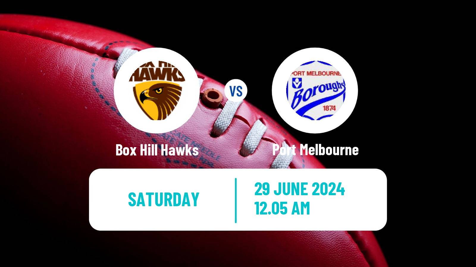 Aussie rules VFL Box Hill Hawks - Port Melbourne