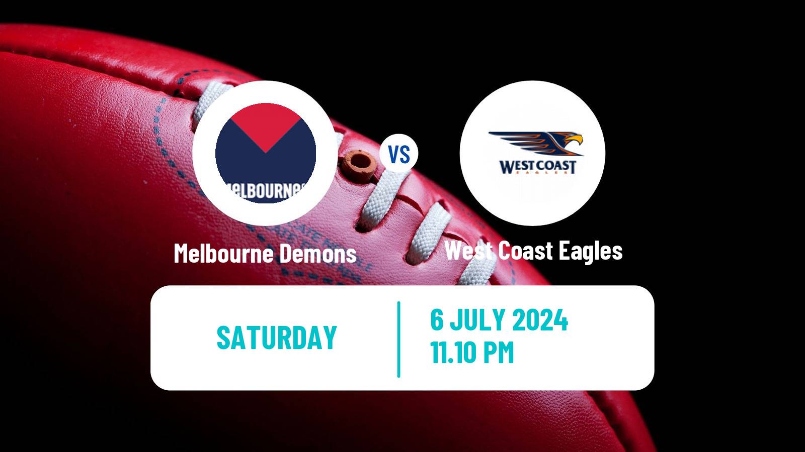 Aussie rules AFL Melbourne Demons - West Coast Eagles