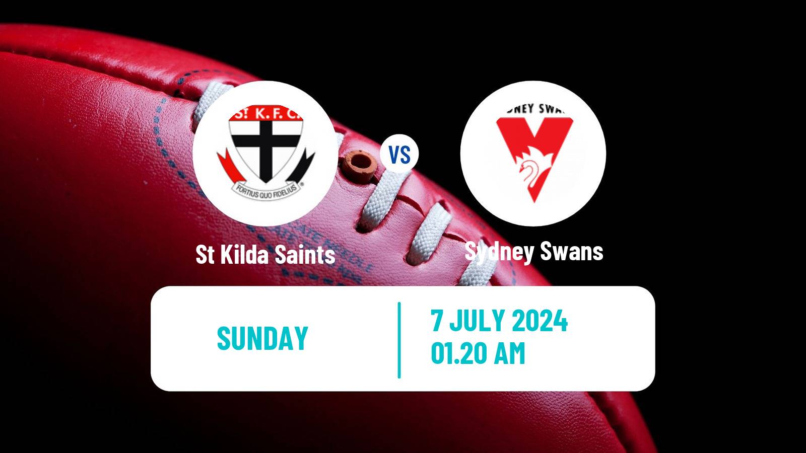 Aussie rules AFL St Kilda Saints - Sydney Swans