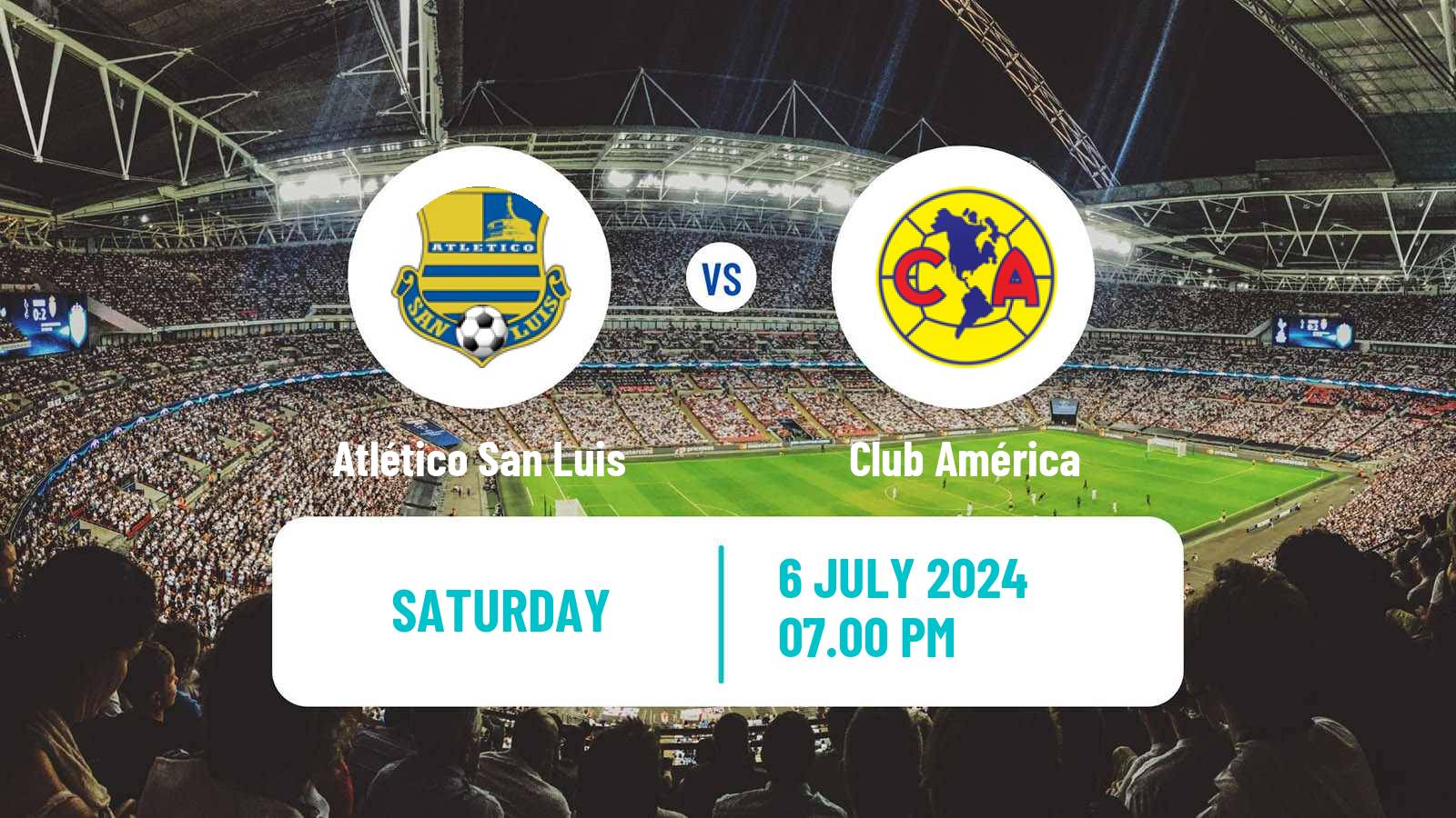 Soccer Mexican Liga MX Atlético San Luis - Club América