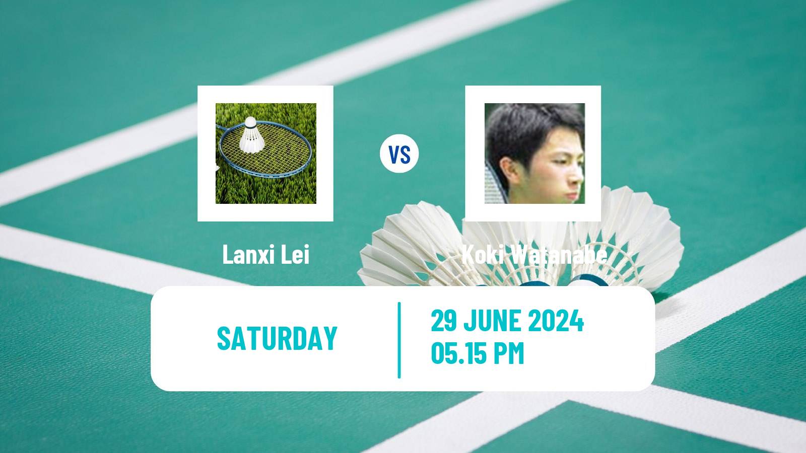 Badminton BWF World Tour Us Open Men Lanxi Lei - Koki Watanabe