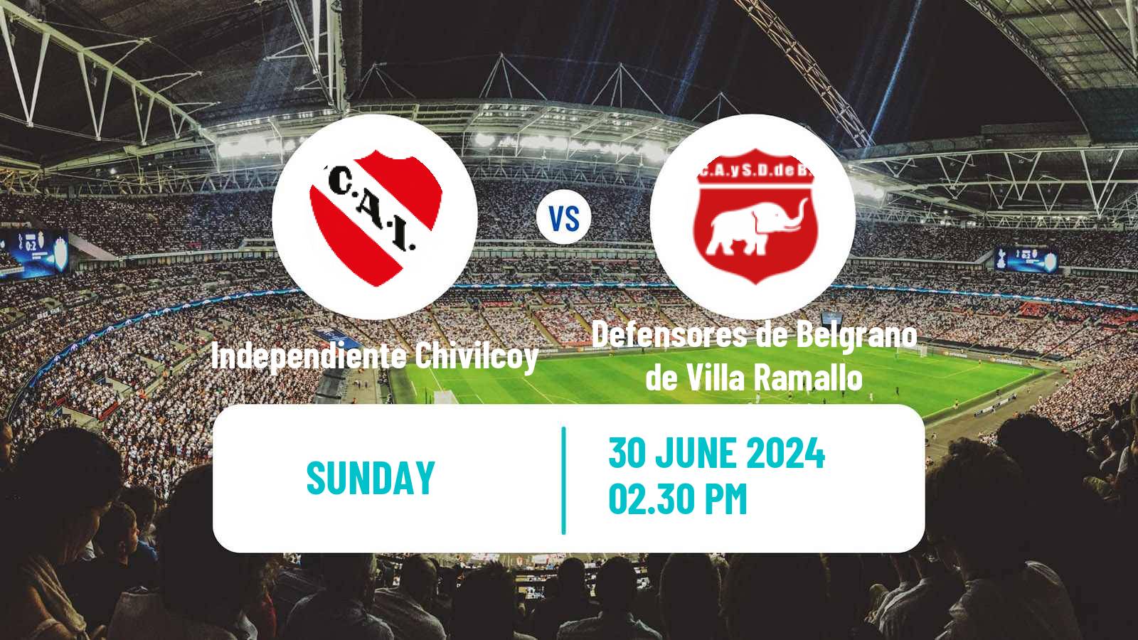 Soccer Argentinian Torneo Federal Independiente Chivilcoy - Defensores de Belgrano de Villa Ramallo