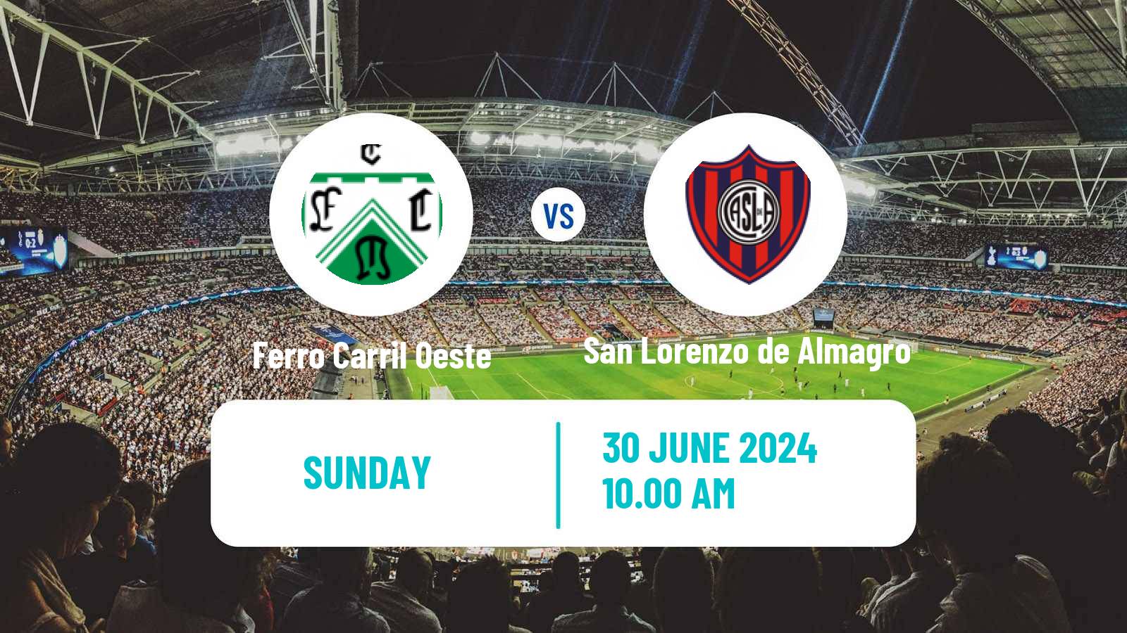 Soccer Argentinian Primera A Women Ferro Carril Oeste - San Lorenzo de Almagro