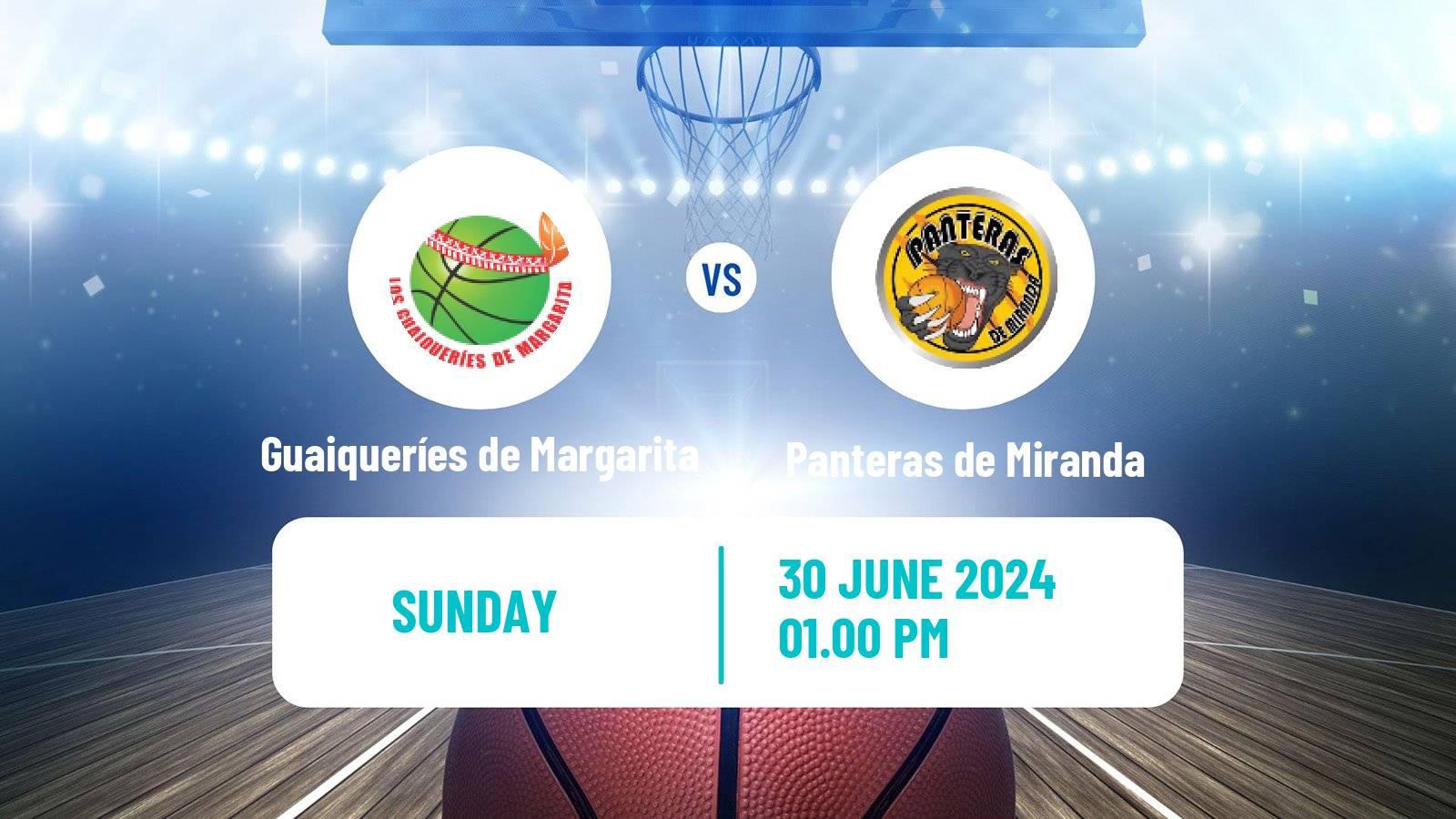 Basketball Venezuelan Superliga Basketball Guaiqueríes de Margarita - Panteras de Miranda