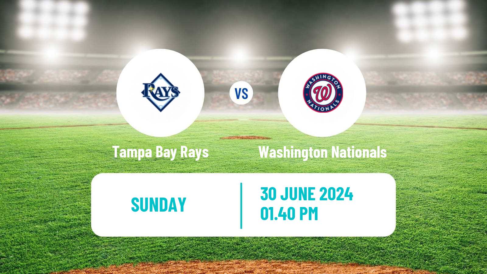 Baseball MLB Tampa Bay Rays - Washington Nationals