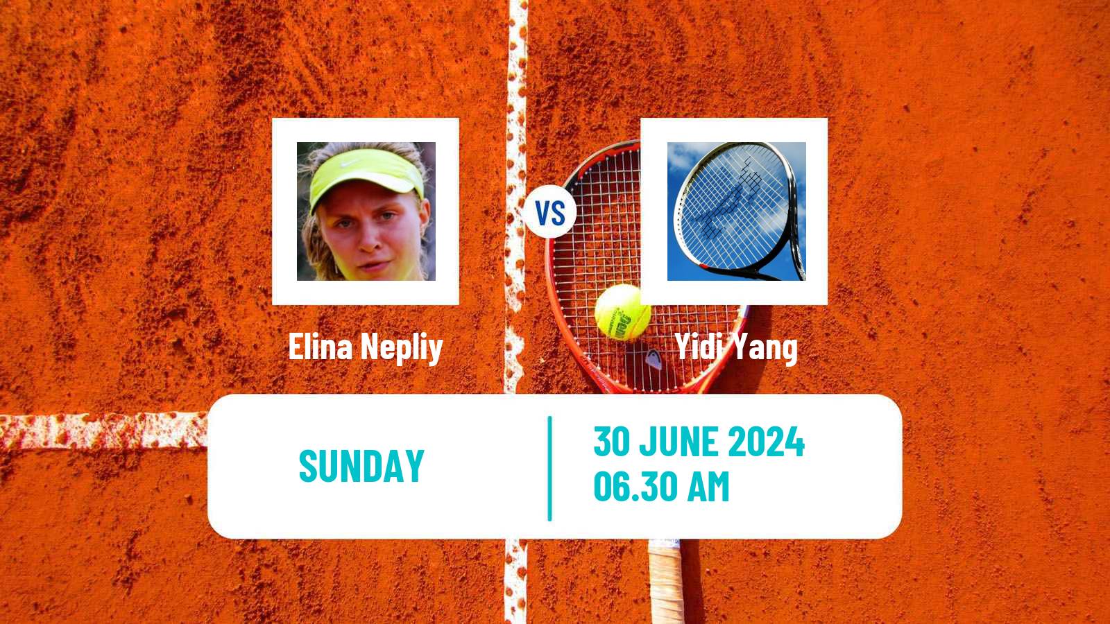 Tennis ITF W15 Tianjin Women Elina Nepliy - Yidi Yang