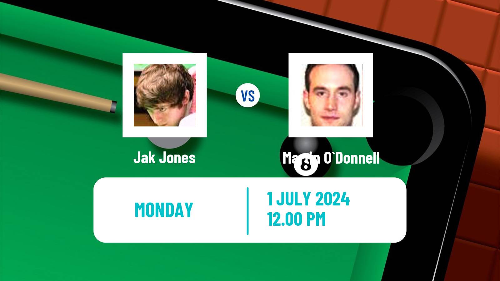 Snooker Championship League Jak Jones - Martin O`Donnell