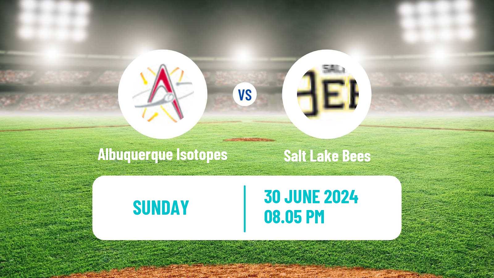 Baseball PCL Albuquerque Isotopes - Salt Lake Bees