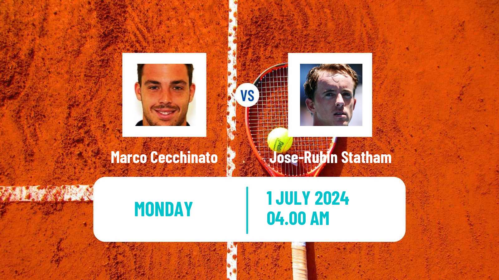 Tennis Modena Challenger Men Marco Cecchinato - Jose-Rubin Statham