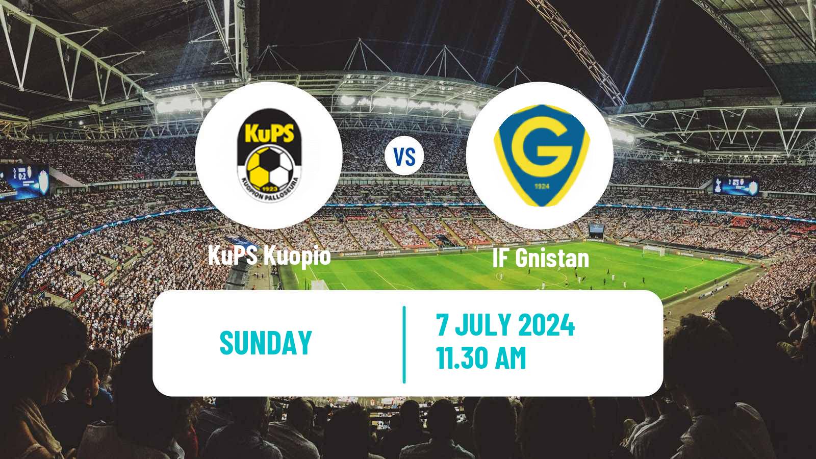 Soccer Finnish Veikkausliiga KuPS Kuopio - Gnistan