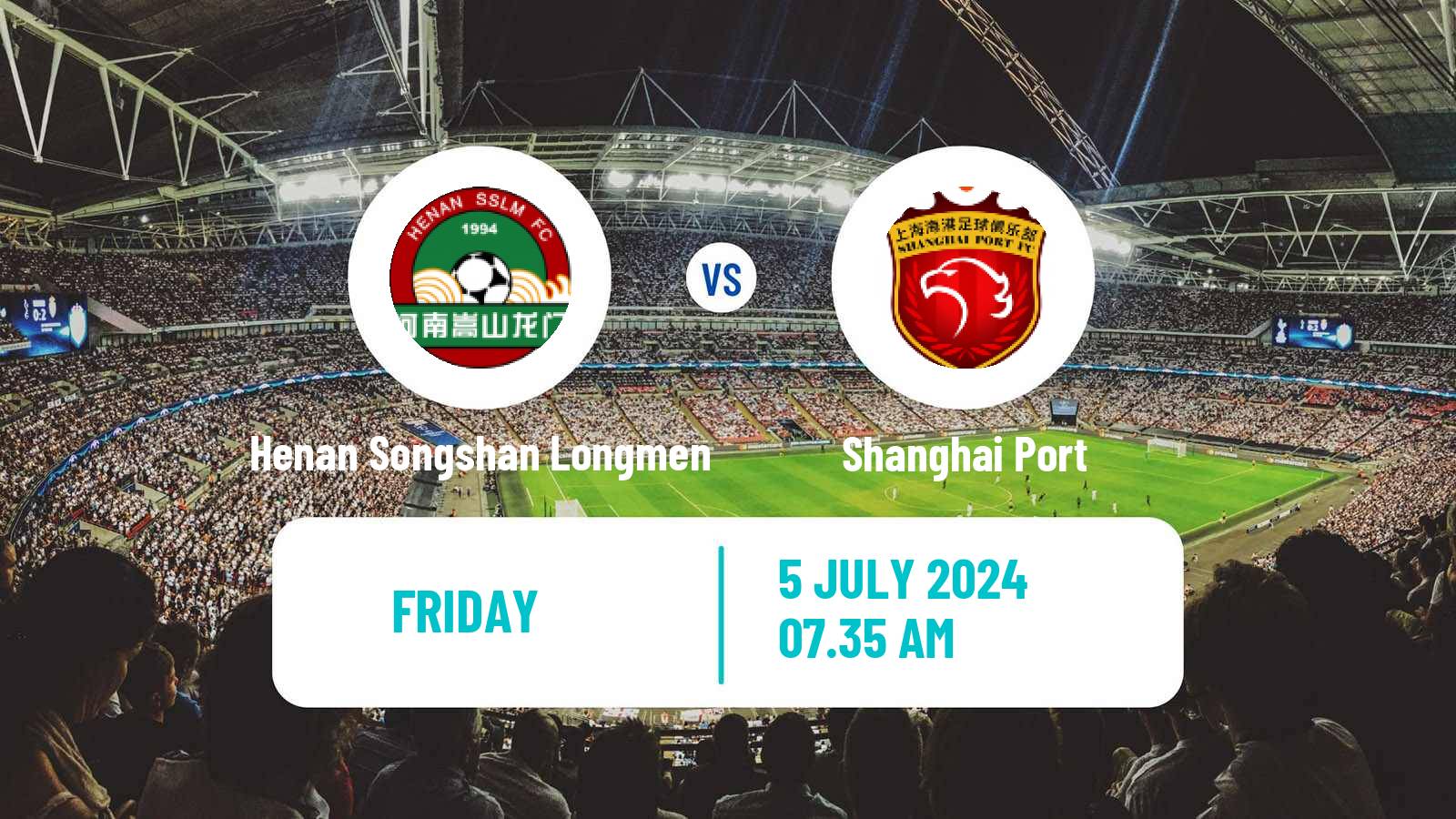 Soccer Chinese Super League Henan Songshan Longmen - Shanghai Port