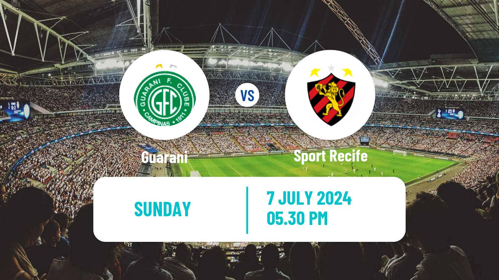 Soccer Brazilian Serie B Guarani - Sport Recife