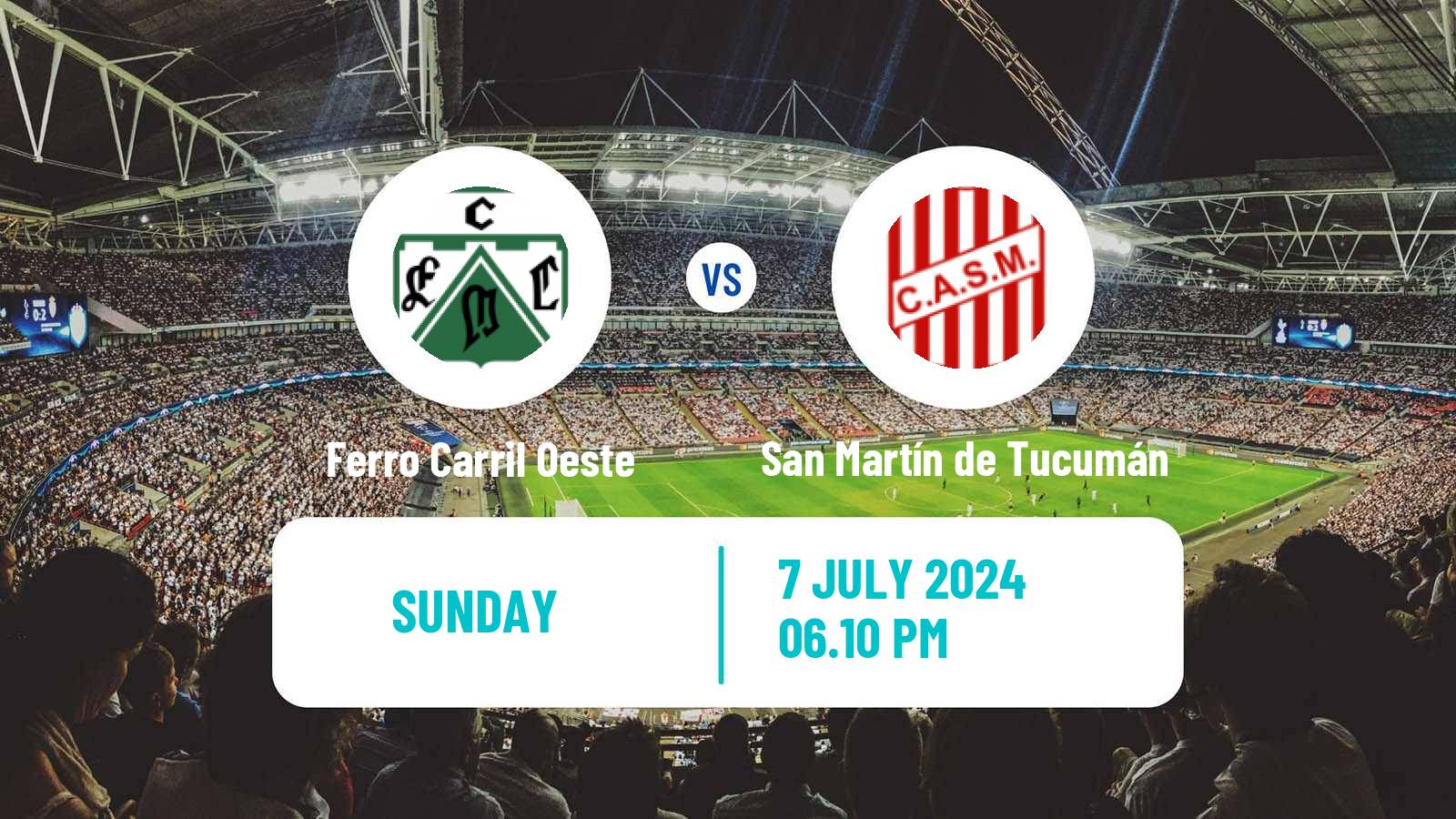 Soccer Argentinian Primera Nacional Ferro Carril Oeste - San Martín de Tucumán