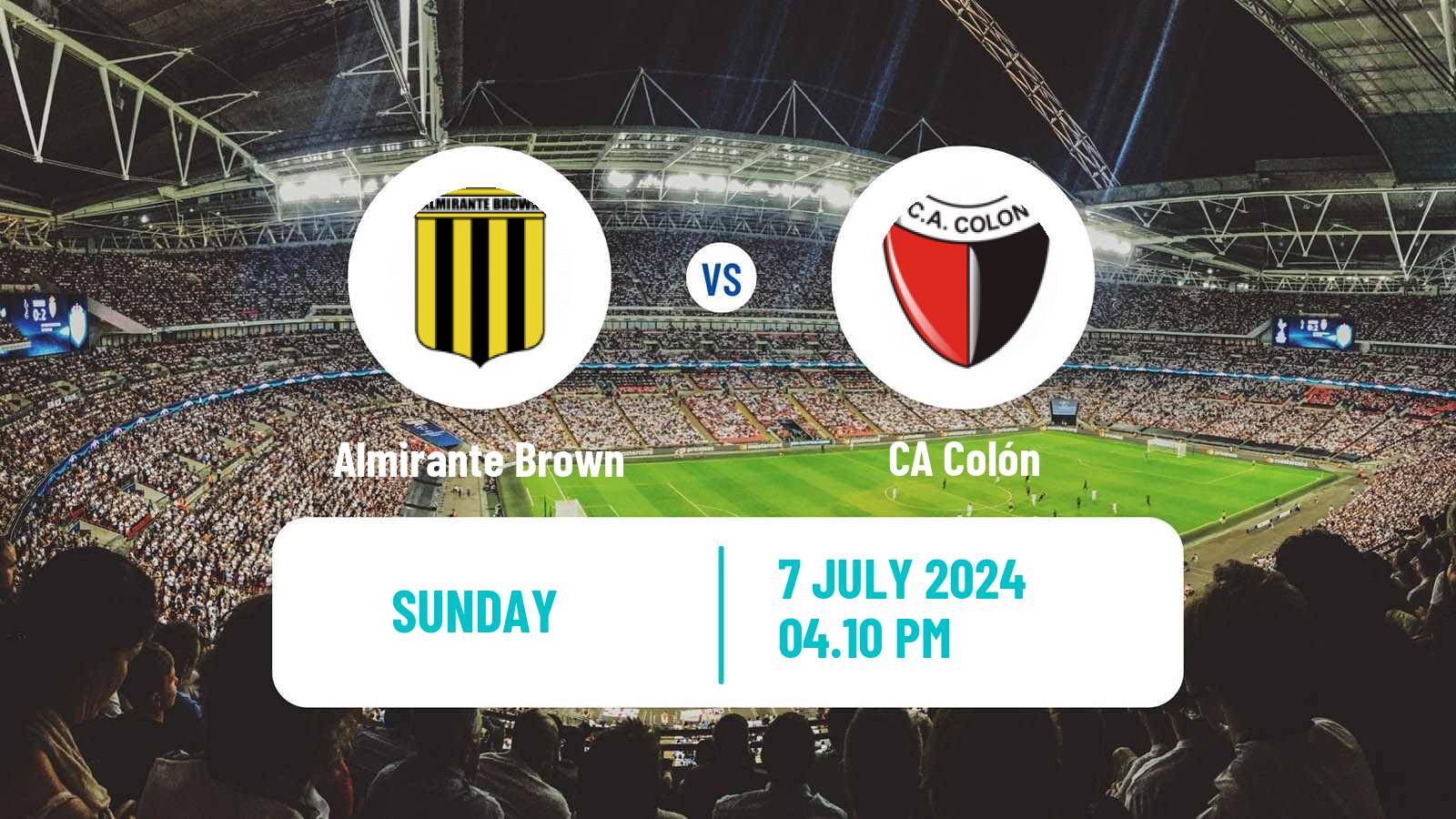 Soccer Argentinian Primera Nacional Almirante Brown - Colón