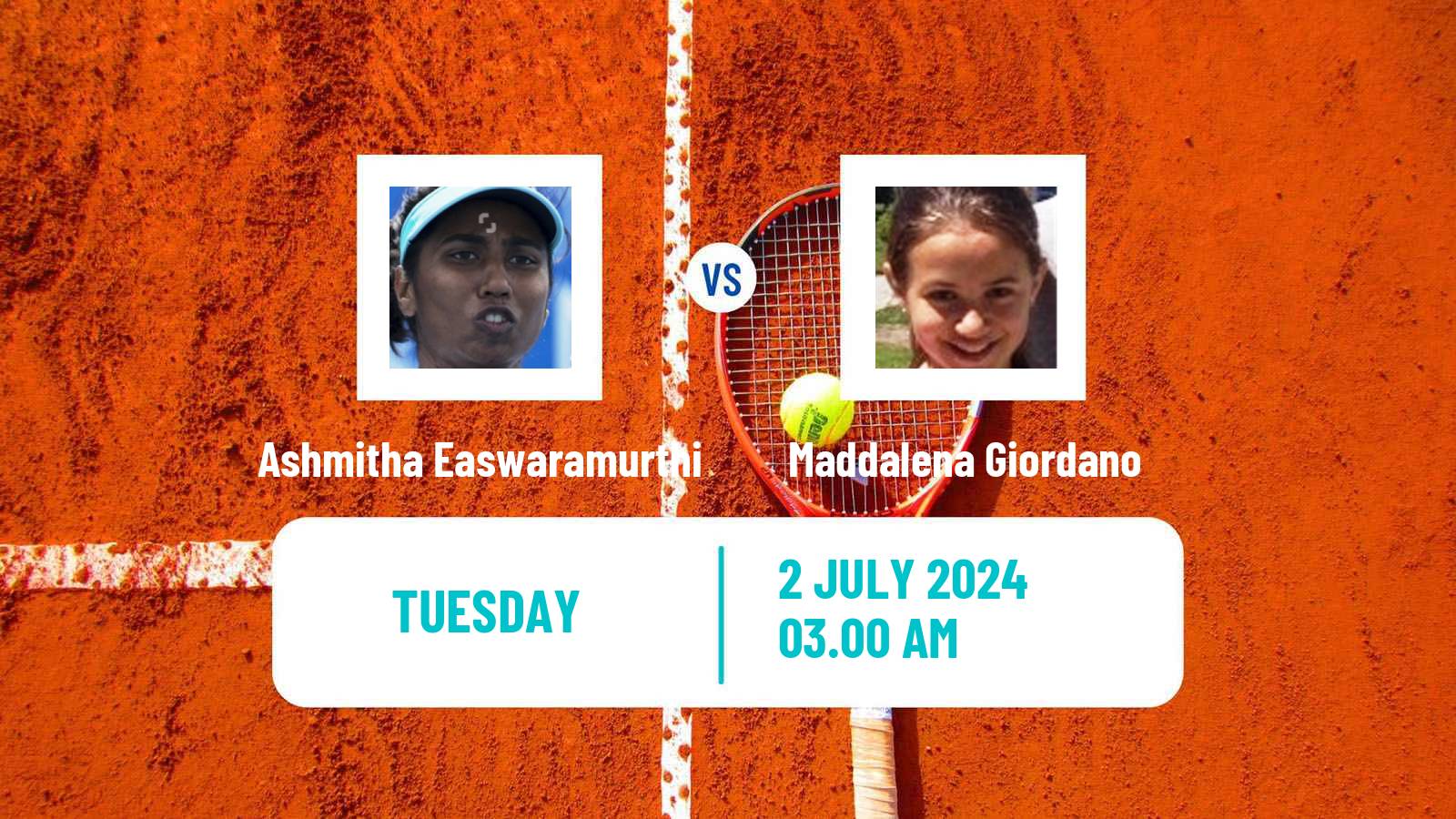 Tennis ITF W35 Hillcrest Women Ashmitha Easwaramurthi - Maddalena Giordano