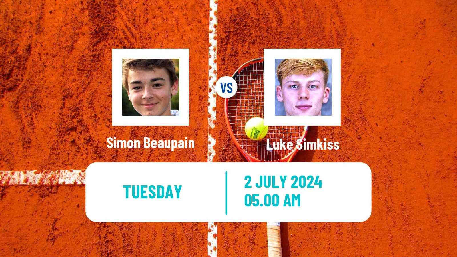 Tennis ITF M15 Amstelveen Men Simon Beaupain - Luke Simkiss
