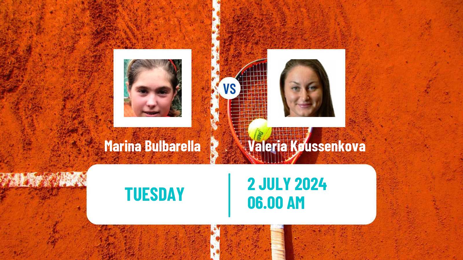 Tennis ITF W15 Monastir 25 Women Marina Bulbarella - Valeria Koussenkova