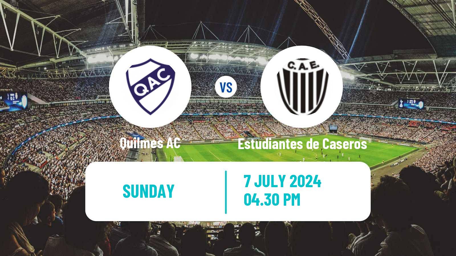 Soccer Argentinian Primera Nacional Quilmes - Estudiantes de Caseros