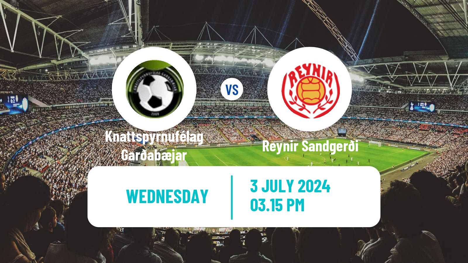 Soccer Icelandic Division 2 Knattspyrnufélag Garðabæjar - Reynir Sandgerði