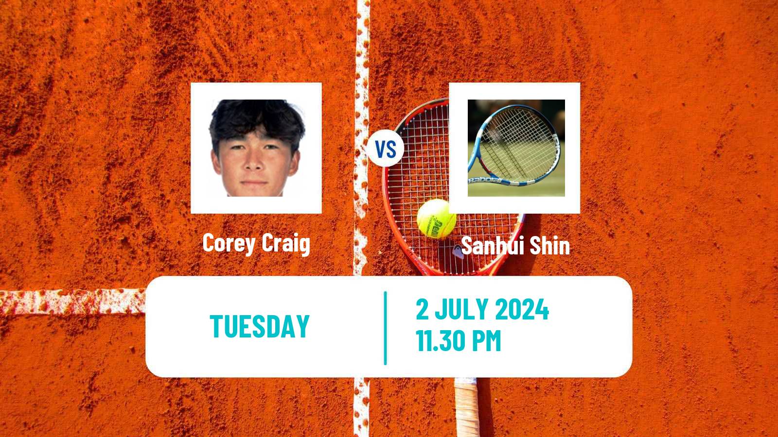 Tennis ITF M15 Tokyo Men Corey Craig - Sanhui Shin