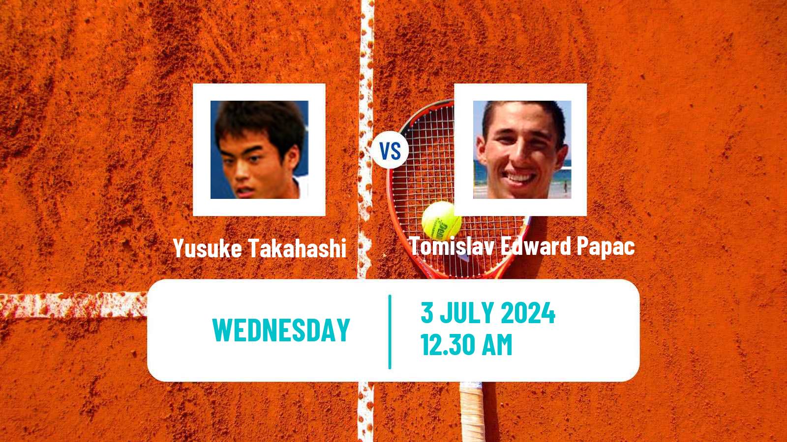 Tennis ITF M15 Tokyo Men Yusuke Takahashi - Tomislav Edward Papac