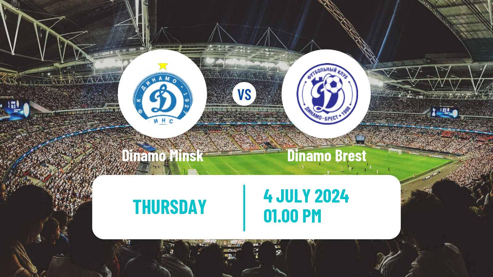 Soccer Belarusian Vysshaya Liga Dinamo Minsk - Dinamo Brest