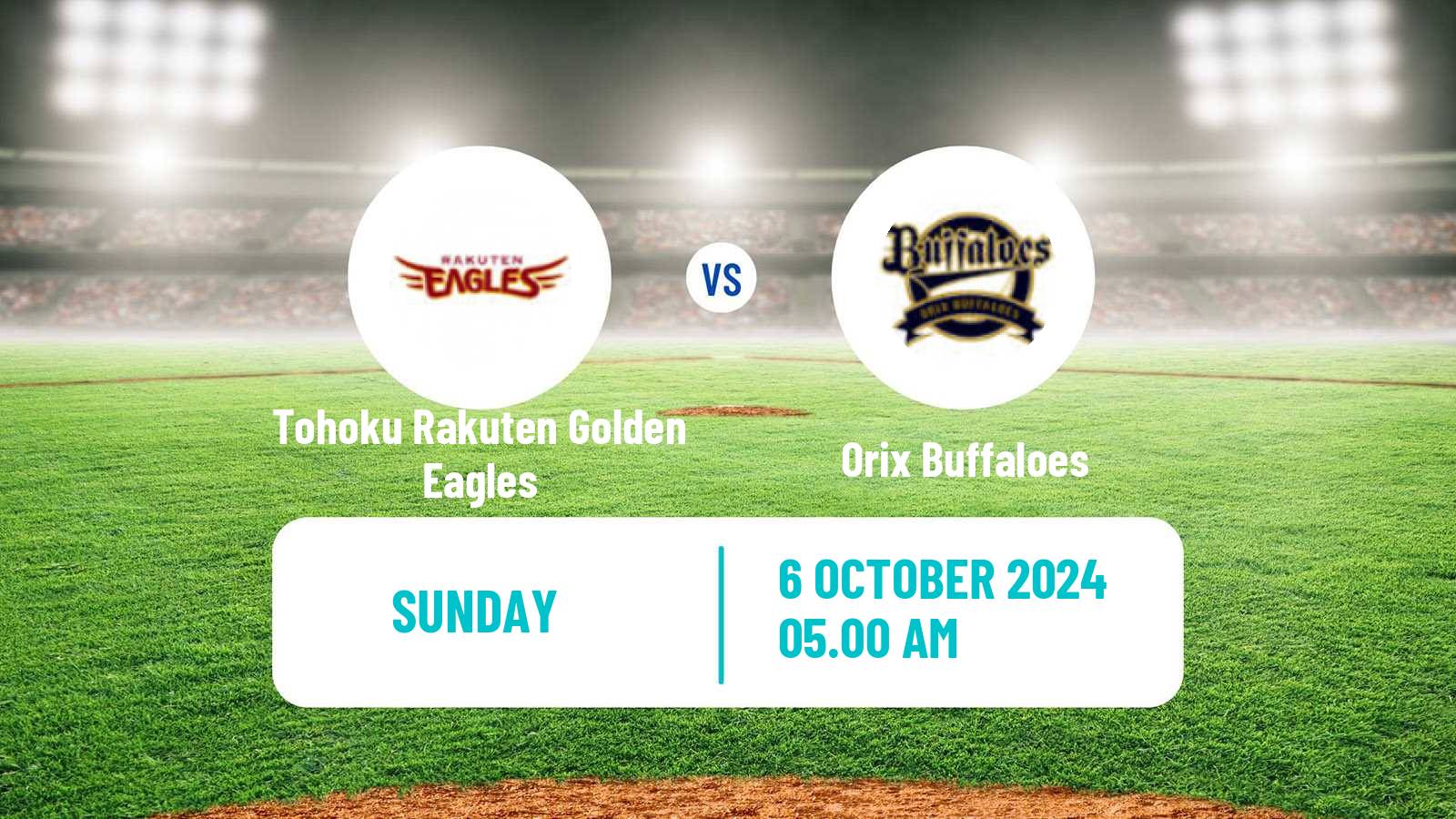 Baseball NPB Tohoku Rakuten Golden Eagles - Orix Buffaloes