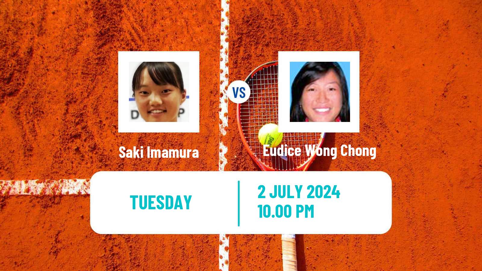 Tennis ITF W35 Hong Kong Women Saki Imamura - Eudice Wong Chong