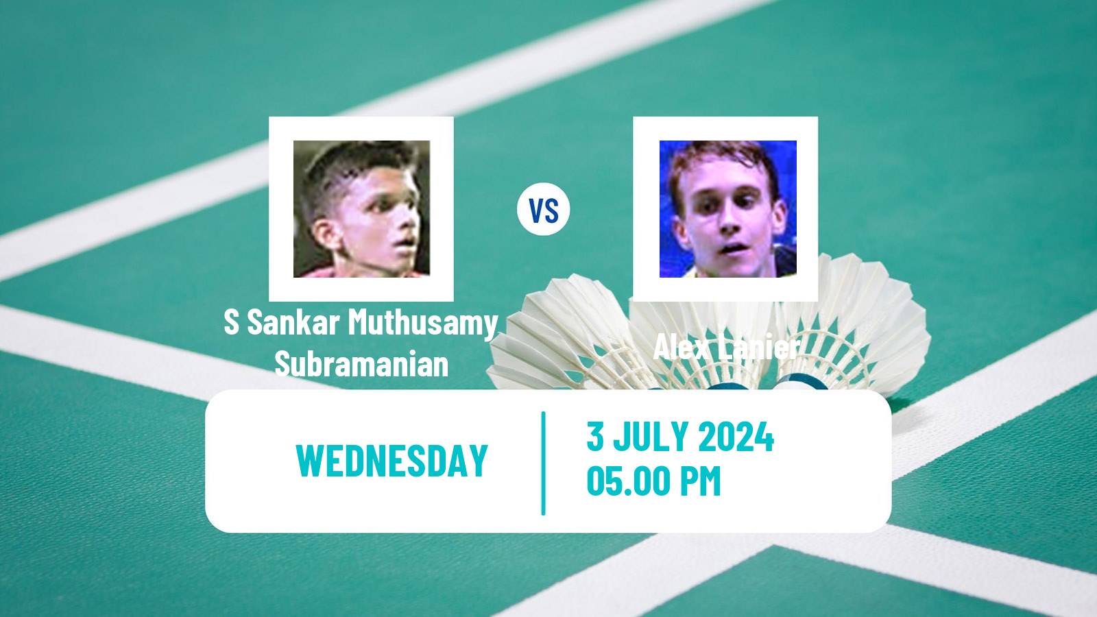 Badminton BWF World Tour Canada Open Men S Sankar Muthusamy Subramanian - Alex Lanier