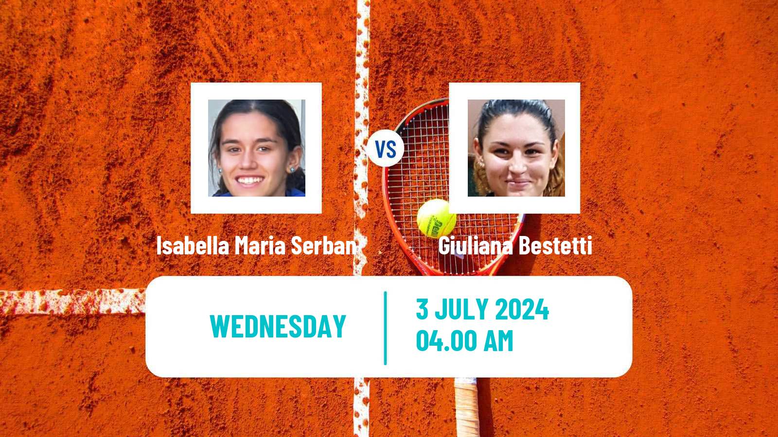 Tennis ITF W15 Galati 2 Women Isabella Maria Serban - Giuliana Bestetti
