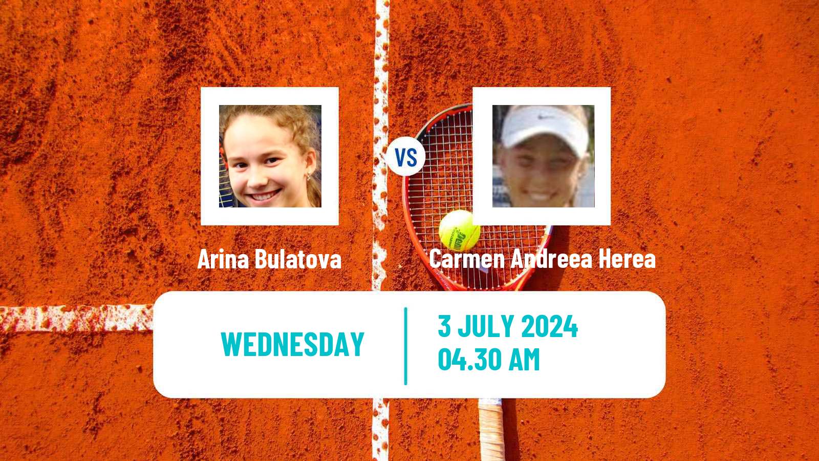 Tennis ITF W15 Kursumlijska Banja 10 Women Arina Bulatova - Carmen Andreea Herea